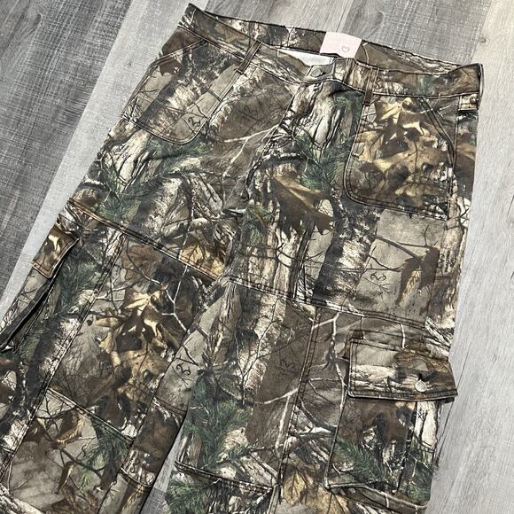 Revice Realtree Extra Baggy Wide Leg Camo Canvas Skater Grunge Pants Women's 42 - Picture 3 of 5